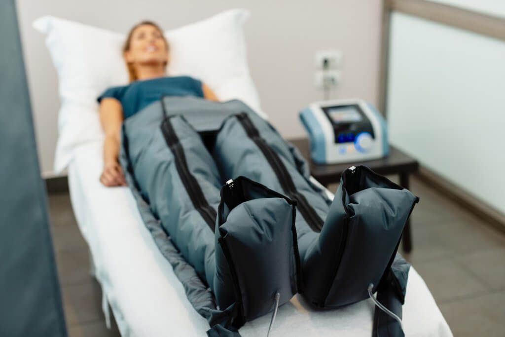 Séance de pressodynamie, drainage lymphatique. MD Esthétique Pont l'Evêque.